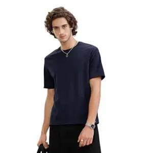 WROGN Men's Cotton Blend T-Shirt | Honeycomb Textured | Oversized Fit