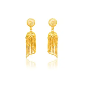 Luv Fashion Traditional Gold And Premium Micron Wedding Collection Plated Earrings For Women And Girls ERG2198
