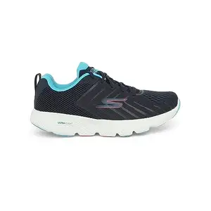 Skechers Womens Power - Fleetz Sports Lace Up Shoes Vegan Soft Woven Athletic Engineered Knit Mesh Fabric Navy Blue - 3 UK (130008)