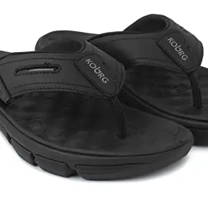 Koburg Men KF-301 Black Flip Flops (KF0301GBKBK07)