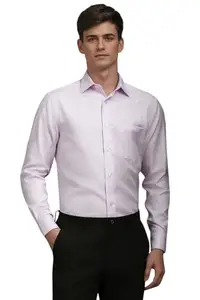 Louis Philippe Men's Classic Fit Shirt (LPSFMCLPV82092_Lilac