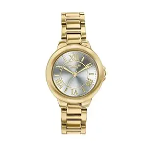 Sonata Poze 8 Quartz Analog with White Dial Gold Alloy Strap Watch for Women - SP80158YM01W
