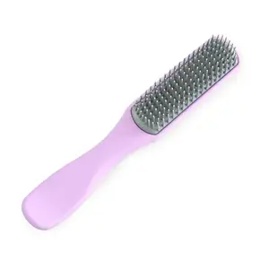 Homestic Hair Brush | Flexible Bristles Brush | Hair Brush with Paddle | Straightens & Detangles Hair Brush | Suitable For All Hair Types | C19-PRUP-S | Small | Purple
