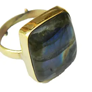 Natural Labradorite ring, Adjustable Brass ring, Gemstone ring, Birthday Gift, Wedding Ring, Vintage Ring, Labradorite jewelry, Gift For Her