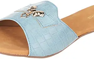 Flavia Womens Platform Blue Sandal, 4 Uk (Ain/005)