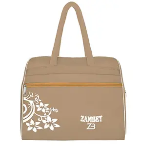 ZAMBET Foldable Waterproof Shoulder Handbag for Luggage Travel Storage Duffle Bag Organizer (Khaki)