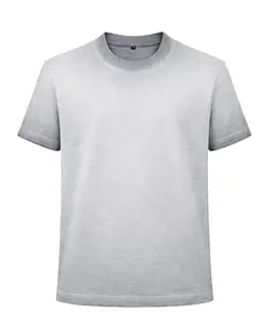 flexon clothes 100% Cotton Sun Faded Acid Wash Oversize Drop Shoulder Round Neck T-Shirt