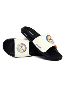 CHUPPS Mumbai Indians (MI) Official Slider for Men, FOAM6 Upper Technology (6mm Foam) for Snug Fit with Airsoft Footbed (Contoured & Cushioned) for Super Comfort Flip Flop Slipper