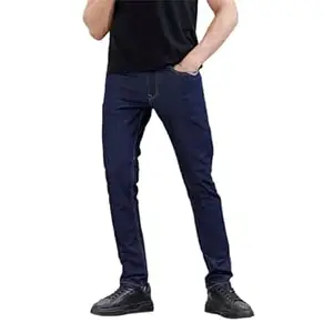 WROGN Men's Cotton Stretch Jeans | Solid | Slim Fit