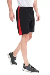 BLUE STAR SHARK Men's Solid Casual Shorts | Quick-Dry Lightweight Gym Shorts with Pockets | Ideal for Running, Sports, Training, Workout, and Everyday Wear