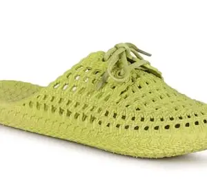 AADI Women's Parrot Green PVC Breathable | Stylish | Anti-Skid | Comfortable Slides/Casual Flip Flop & Slippers/Sliders