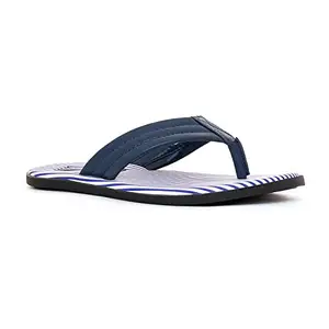 Khadim's Navy Blue Flip Flops for Men (Size) - 6
