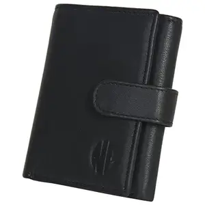 NG NABUAT GOODS NB NABUAT Goods - RFID Protected Black Leather Wallet for Men|6 Card Slots| 1 Coin Pocket|2 Hidden Compartment|2 Currency Slots|2 ID Slot|with Easy Access Card Container