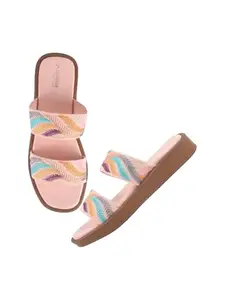 SilverArrow Women's Recom Flats Sandals (6Nodift0944_Pink_7 UK)