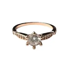 Arte Jewels Women's 925 Sterling Silver Solitaire Anniversary Ring