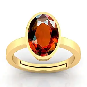 OM GAYATRI CORP 9.25 Ratti Hessonite Gomed Stone Original Certified Adjustable Woman Man Ring With Lab Certificate