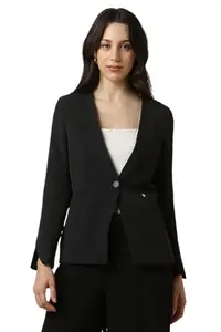 Allen Solly Women's Blazer (AHBZWRGF373817_Black