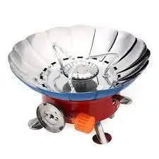 mitravadan Chhotu Portable Outdoor Picnic Round Aluminum Alloy Gas Burner (Multicolour, 15 x 15 x 12 cm)