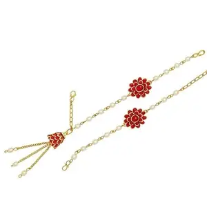 AC ANAND CRAFTS Rakhi Set for Brother | Rakhi with Gift, Roli Chawal & Best Wishes Card | German Silver Bowl Set | Rakshabandhan Gift for Sister & Brother