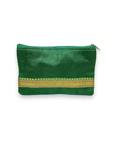 Green Banarsi Pouch Amazing for Storage and Much More!