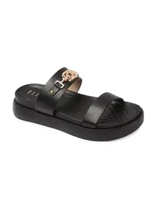 ELLE Women Sandal,Black,UK-5