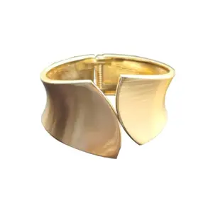 Fuschianet Accessories Asymmetrical Golden Tunnel Anti Tarnish Bracelet for Women and Girls