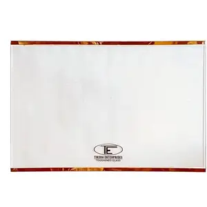 TIKSHA ENTERPRISES Rectangle TOUGHENED Glass (44.3=44.3)26.6 CM Compatible for LG Double Door with Golden Bidding.