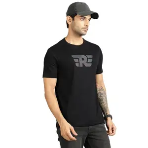 Royal Enfield Throttle Reflective T-Shirt (Size: 2XL)-TSA240020-BLACK