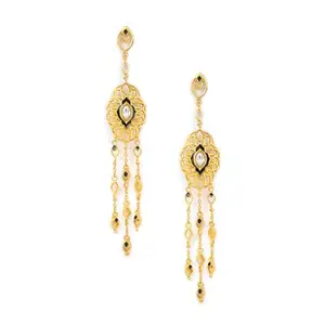 Shaya by CaratLane Queen of Collaboration Earrings in Gold Plated 925 Silver for Women