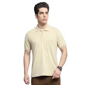 Monte Carlo Men's Regular Fit Polo T-Shirt | Half Sleeve | Solid Collared Tee | Casual Everyday Wear | Stylish & Comfortable Tshirt for Men Camel M (Pack of 1)