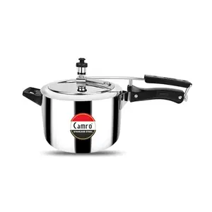Camro Stainless Steel Pressure Cooker (Steller) 5 Liters | Inner Lid (Induction and Gas Stove Friendly) Versatile Cooking Utensil | Dishwasher Safe | 15+Years of Innovation and Quality price in India.