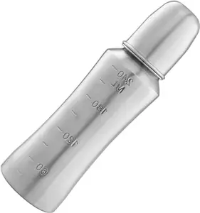 KINDAR CARE Baby's Food Grade Plastic, Silicone Feeding Bottle | White | Pack of 1 | 240 Ml