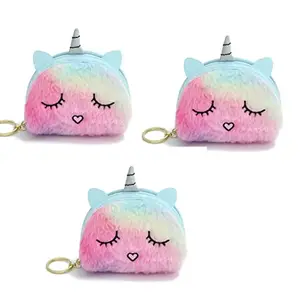 ANESHA Coin Pouch Keychain Ring Multi-Purpose Kids Case Small Jewelry Key Holder for Girls tin case Box Pouch Zipper Earphones Wallet/Theme Birthday Party Return Gifts (Sequin_Pack of 3)