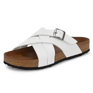 Centrino Men’s Berkin-Style Slip-On Sandals | Open Toe Design | Soft PU Footbed | Lightweight & Comfortable | Arch Support | On-Grip Sole | Casual Outdoor Wear (6868)
