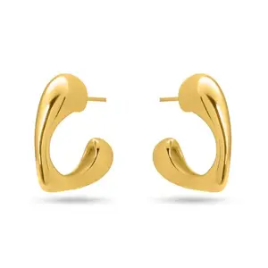 PALMONAS Open Heart Hoop Earrings for Womens - Waterproof & Anti-Tarnish