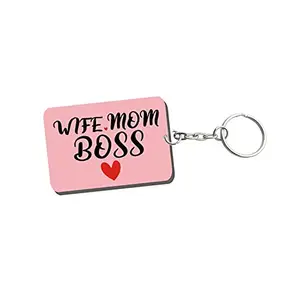 Family Shoping Mothers Day Gifts Wife Mom Boss Keychain Keyring for Car Home Office Keys