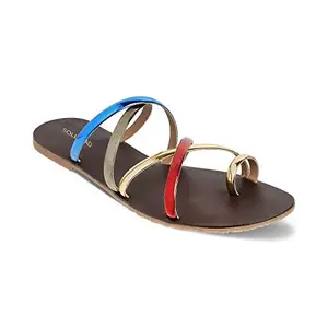SOLE HEAD Multicolour Flats Sandal for Women
