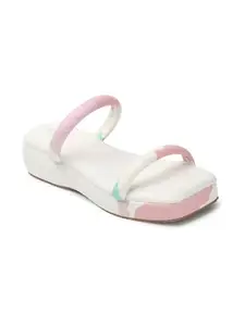 ICONICS Women's Slip On Comfortable Sandals for Daily Work Casual Use I ICN-ST-Wn-52 White 9 Kids UK