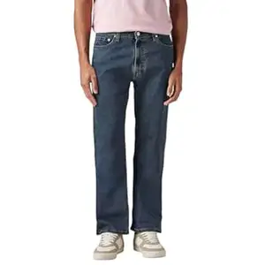 Levi's Men's 555 Mid Indigo Relaxed Fit Mid Rise Jeans