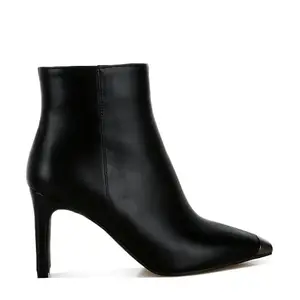 London Rag Metallic Cap Toe Faux Leather Boots