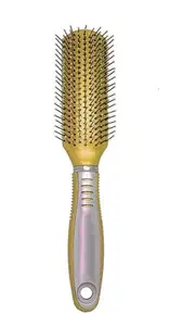 Professional Flat Hair Brush, 8 inch, Styling and Detangling (BROWN)