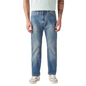 Levi's Men's 505 Blue Straight fit mid Rise Jeans
