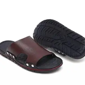 Men's Pvc Flip flop Dark-Brown 6