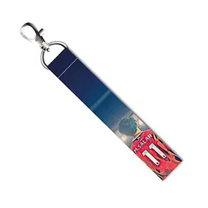 ISEE 360® Footballer Salah Lanyard Tag with Swivel Lobster for Gift Luggage Bags Backpack Laptop Bags L X H 5 X 0.8 INCH