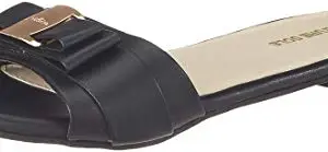 Signature Sole Women Flats Black Fashion Sandals-7 UK (40 EU) (10 US) (SS2320