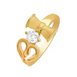 ZAVYA 925 Sterling Silver Cubic Zirconia Gold Plated Women's Shiva Ring | Gift for Women and Girls | With Certificate of Authenticity and 925 Hallmark