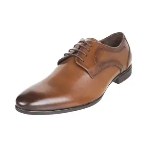 Mochi Men Leather Lace-up Formal Shoes UK/8 EU/42 (19-1) Brown