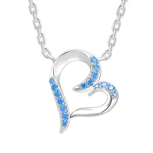 GIVA 925 Silver Dewy Heart Necklace| Pendant to Gift Women & Girls | With Certificate of Authenticity and 925 Stamp | 6 Months Warranty