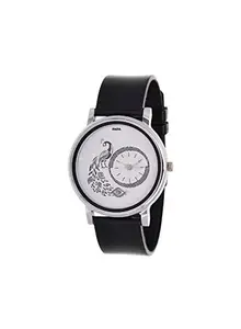 HORCHIS Black Leather Party Wear Women's Watch