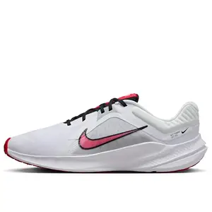 Nike Men Quest 5-White/Fire Red-Lt Smoke Grey-Black-Dd0204-104-10Uk, Running
